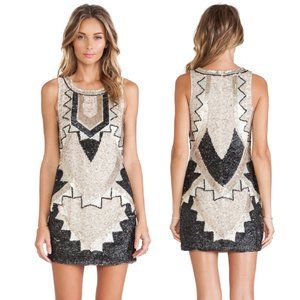 Anthro Needle & Thread Georgette Deco Dress Sz 6